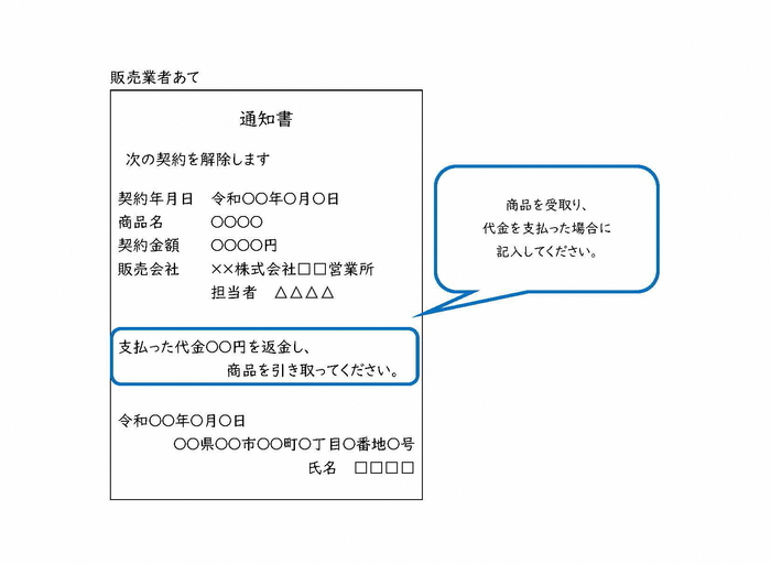 販売業者あて